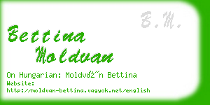 bettina moldvan business card